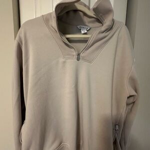 Athleta Beige Zip Up Sweater